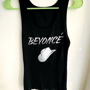 Beyoncé black tank top size M .
